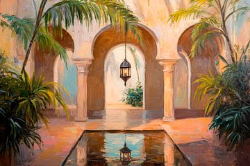 Oriental courtyard by Poster Art Shop
