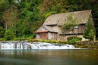 Waterfall with mill, Rastoke, Croatia