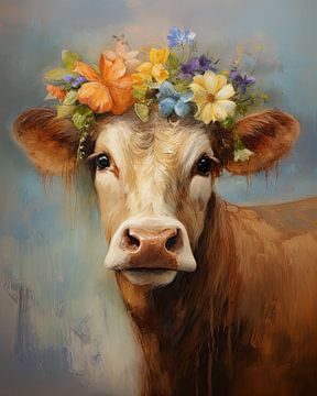 Portret van een koe