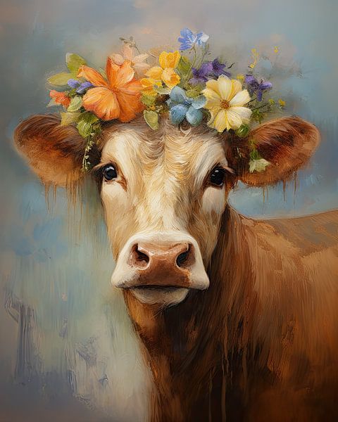 Portrait d'une vache par Bert Nijholt