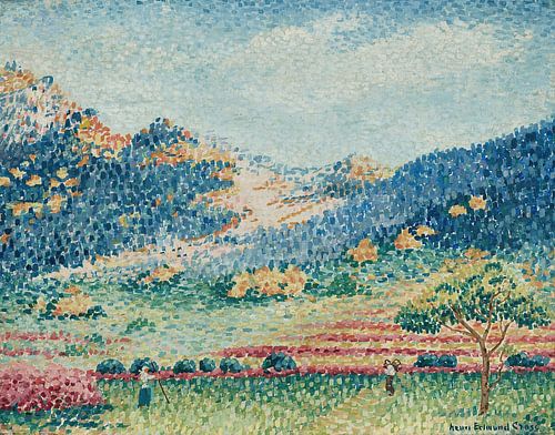 Henri-Edmond Cross - Landschaft mit den kleinen maurischen Bergen (1909)