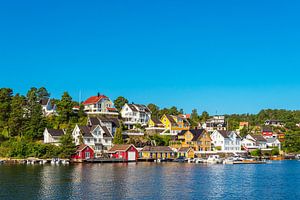 Blick auf die Stadt Arendal in Norwegen