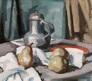 Samuel John Peploe - Zinnkrug und Birnen (1926)