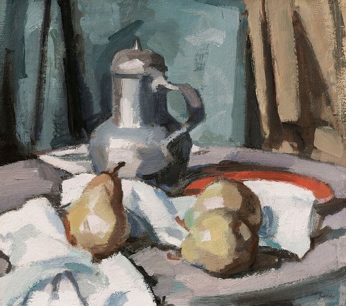 Samuel John Peploe - Pewter jug and pears (1926) by Peter Balan