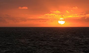 Zonsondergang in Zoutelande van MSP Canvas