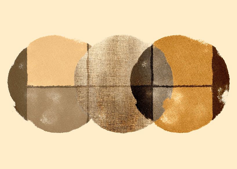 Scandinavian Nature Minimalism Ochre Beige by Mad Dog Art