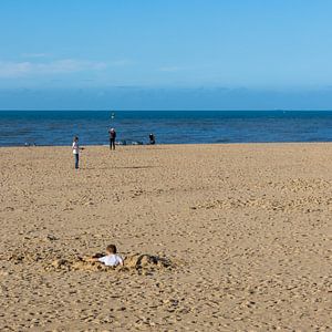 Strandaktivitäten im Oktober