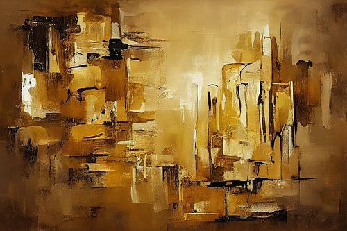 Abstract in bruine tinten