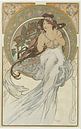 Die Künste 1, Alphonse Mucha von Meisterhafte Meister Miniaturansicht
