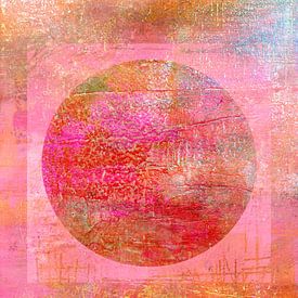 Dream Circle Orange Pink Pink by Claudia Gründler