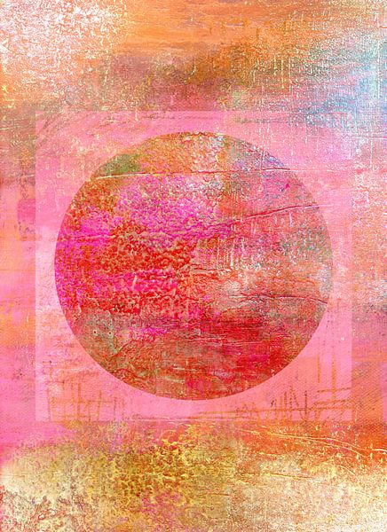 Dream Circle Orange Pink Pink by Claudia Gründler