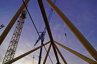 Perspectieven en hoeken bij het beklimmen van een gele vakwerkgiekraan van Babetts Bildergalerie thumbnail