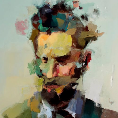 Kleurrijk abstract portret