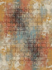 Industrielle abstrakte Malerei in Vintage-Farben