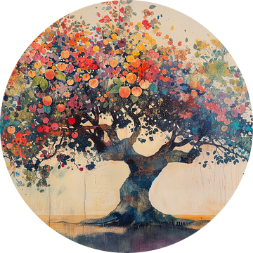 Kleurrijk Boom Schilderij | Eternal Spring Magic van Blikvanger Schilderijen