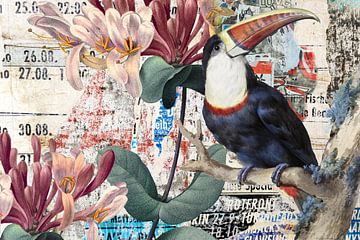 Red Billed Toucan – Street Art von Marja van den Hurk