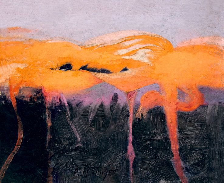 Flamingo Landschaft von Mad Dog Art
