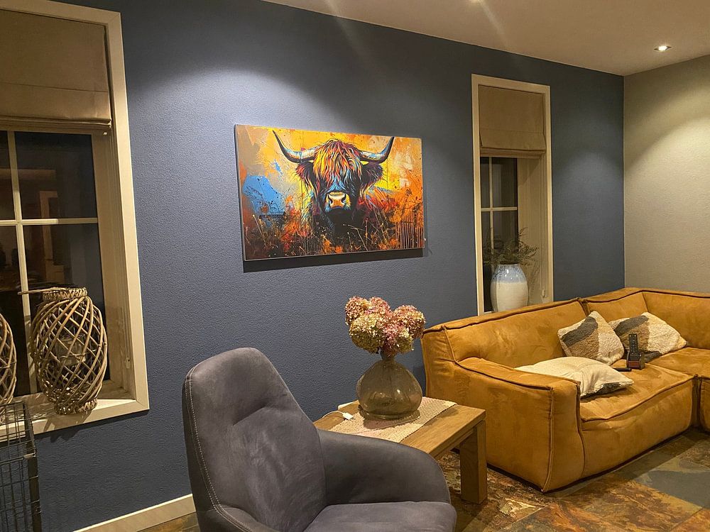 Schottischer Highlander Kuh | Schottischer Highlander  von Blickfänger Gemälde 