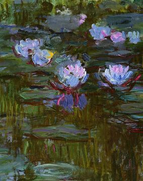 Claude Monet,Waterlelies, 1914 tot 17 Detail Door Monet
