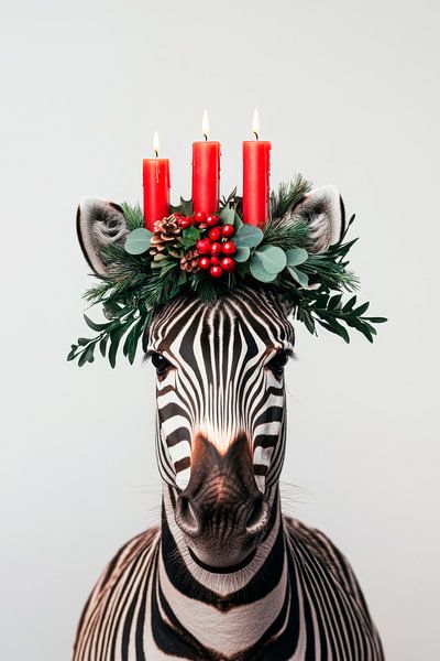 Weihnachtszebra von Poster Art Shop