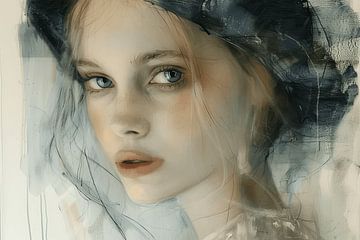 The girl with blue eyes by Carla Van Iersel