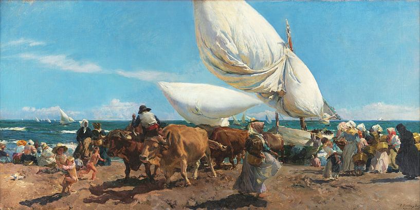 The Return from the Fishing, Joaquín Sorolla y Bastida by Masterful Masters