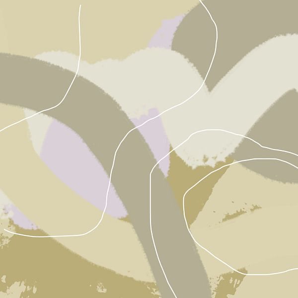 Abstract pastel art in Wild Wonder colors in brown, beige, pink by Dina Dankers