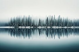 La magie de l'hiver au bord du lac