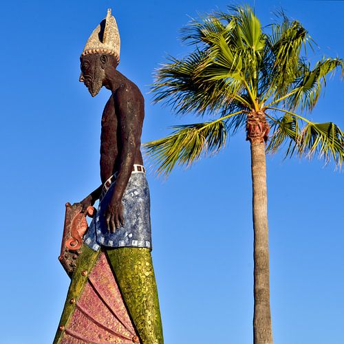 Standbeeld van de beschermgod (Melkart) in Andalusië
