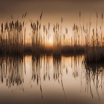 Riet aan de Rivier van FoXo Art