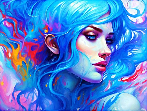 Dame in blauw I