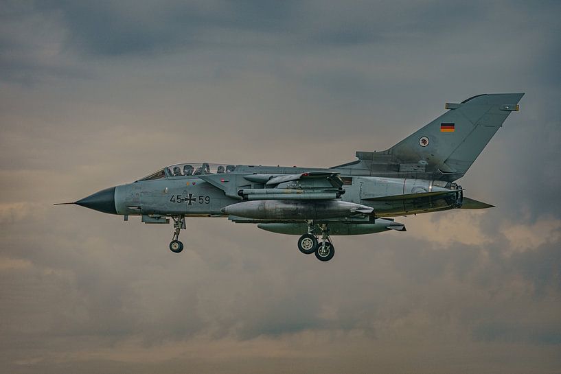 Panavia Tornado of the Luftwaffe just before landing. by Jaap van den Berg