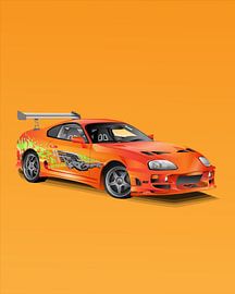 JDM Supra Mk4 car vector Brian O'Connor by Zextrume