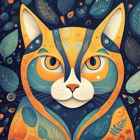 Decorative cat by Jutta Maria Pusl