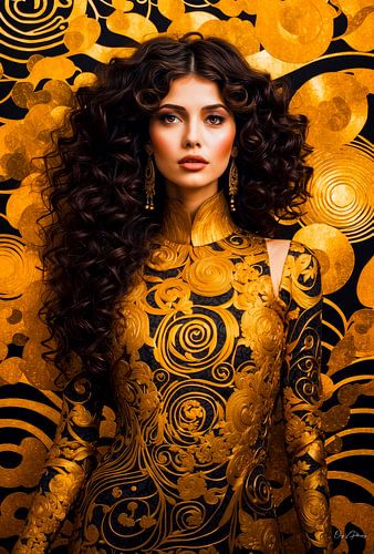 Aurea Divina: The Gilded Guardian – Wächterin in Gold & Schwarz