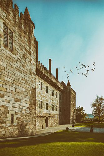 Paço dos Duques de Bragança Palast in Guimarães. Mittelalterliches historisches Schloss und Königspalast Reiches Erbe