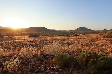 Sonnenaufgang in Namibia van Britta Kärcher