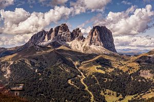 Die italienischen Dolomiten vom Col dei Rossi bei Alba aus gesehen