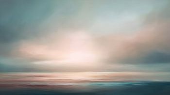 Sanfter Horizont unter stillen Wolken