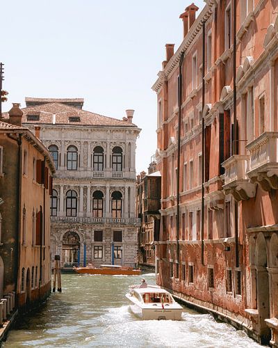 Canals with boats in Venice