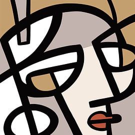 Abstract Portrait in Clean Lines and Planes