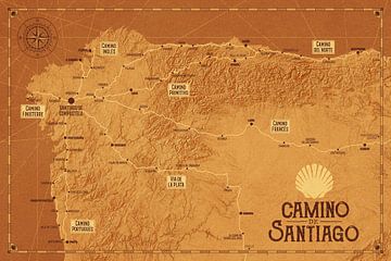 Camino de Santiago Map | Way of St. James Routes by ViaMapia