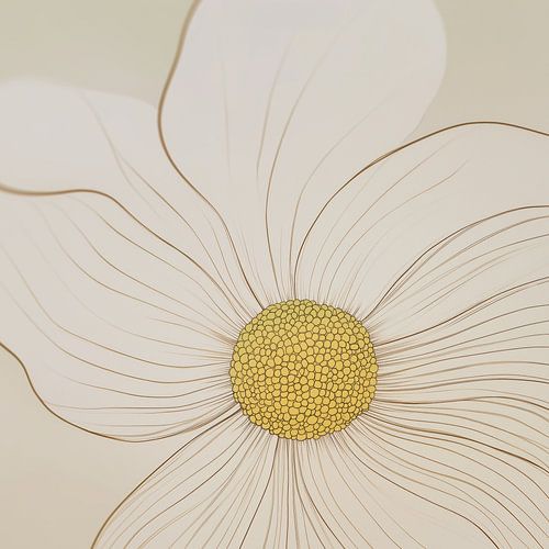 Bloem in beige en geel