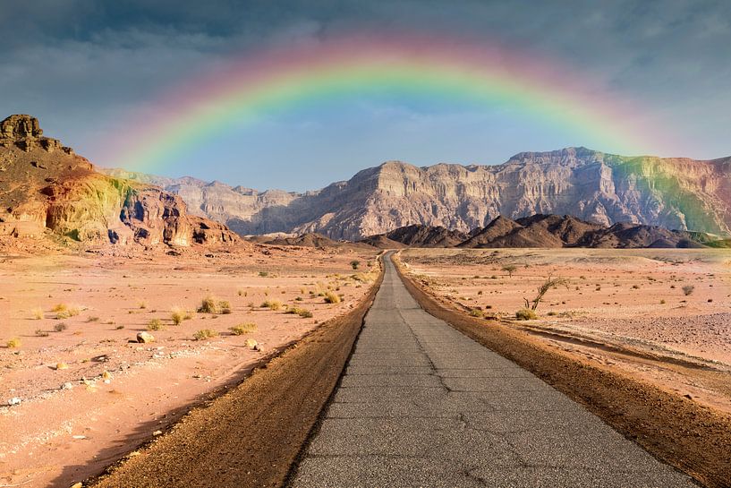 regenbogen über der negev wüste im timna nationalpark von ChrisWillemsen