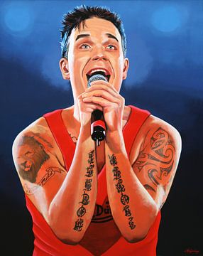Robbie Williams Schilderij 2 van Paul Meijering