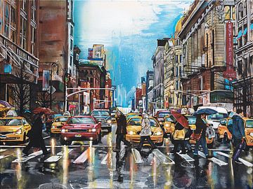 New York city schilderij van Jos Hoppenbrouwers