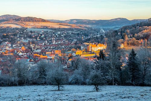 Winterochtendwandeling door het mooie ochtendlicht van Schmalkalden