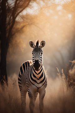 Zebra in the Savannah by drdigitaldesign