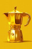 Percolator - Coffee in monochrome yellow