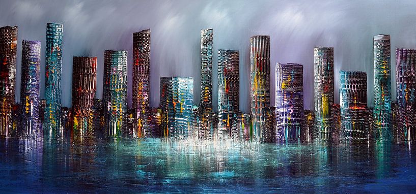 Skyline city by Gena Theheartofart